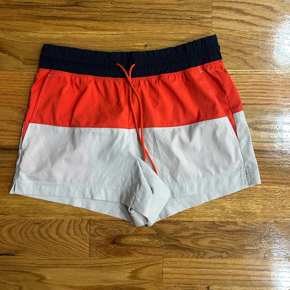 Athleta Navy and Red Sports Shorts